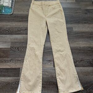 Madewell Pull-On Skinny High Rise Flare Jeans in Mini Check Size 29